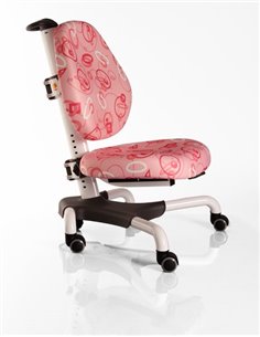 Крісло Mealux Y-517 WP білий метал / оббивка рожева з кільцями