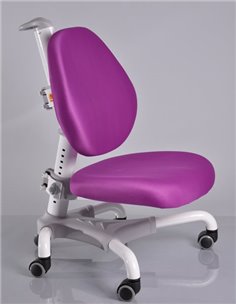 Крісло Mealux Y-718 WKS білий метал / оббивка фіолетова однотонна