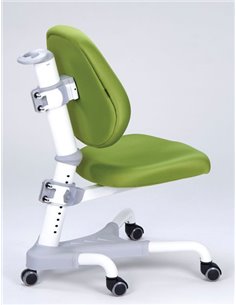 Крісло Mealux Y-718 WKZ білий метал / оббивка зелена однотонна