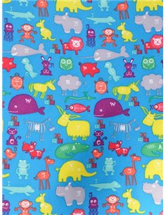 Крісло Mealux Y-818 BN оббивка блакитна зі звірятами 2