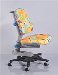 Крісло Mealux Y-818 GR1 оббивка жовта зі звірятами