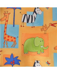 Крісло Mealux Y-818 GR1 оббивка жовта зі звірятами 2