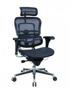 Крісло комп'ютерне ERGOHUMAN, ергономічне, чорного кольору