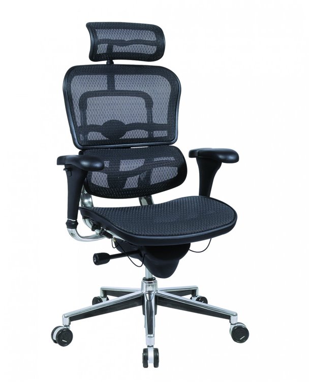 Крісло комп'ютерне ERGOHUMAN, ергономічне, чорного кольору