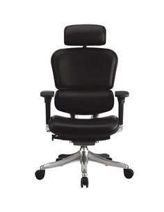 Крісло комп'ютерне ERGOHUMAN PLUS ергономічне, натуральна шкіра чорного кольору 2