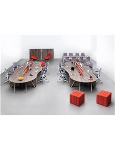 Крісло ECOFLEX LIGHT GREY (ECF 740) для оператора 2